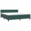vidaXL Sommier &agrave; lattes de lit et matelas vert fonc&eacute; 200x210cm velours