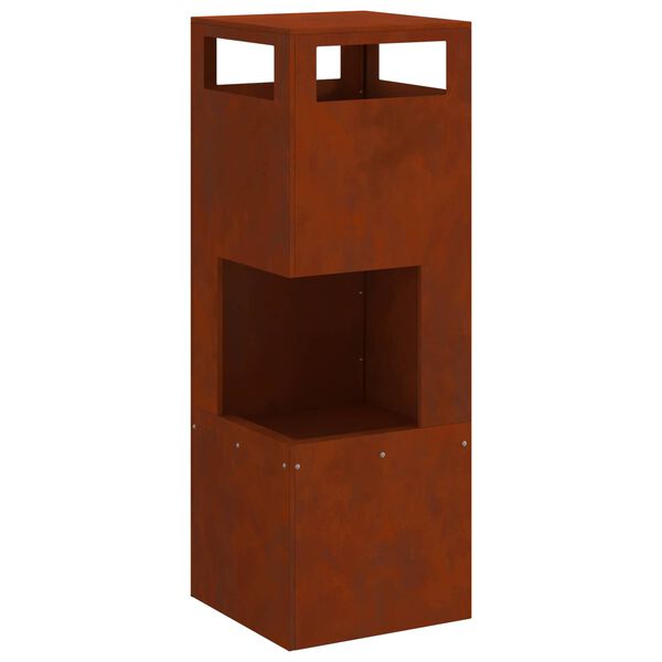 vidaXL Braise Marron 35 x 35 x 100 cm Acier