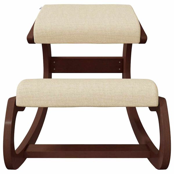 vidaXL Chaise assis-genoux cr&egrave;me 55x84x55 cm contreplaqu&eacute; de bouleau