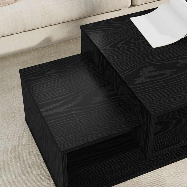 vidaXL Table basse Ch&ecirc;ne noir 105 x 50 x 32,5 cm Bois d'ing&eacute;nierie