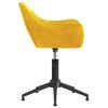 vidaXL Chaises &agrave; manger pivotantes lot de 2 jaune moutarde velours