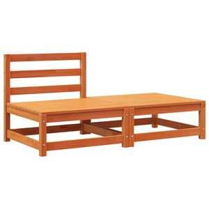 vidaXL Canap&eacute; de jardin sans accoudoirs repose-pieds bois pin massif