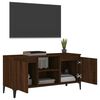 vidaXL Meuble TV avec pieds en métal Chêne marron 103,5x35x50 cm