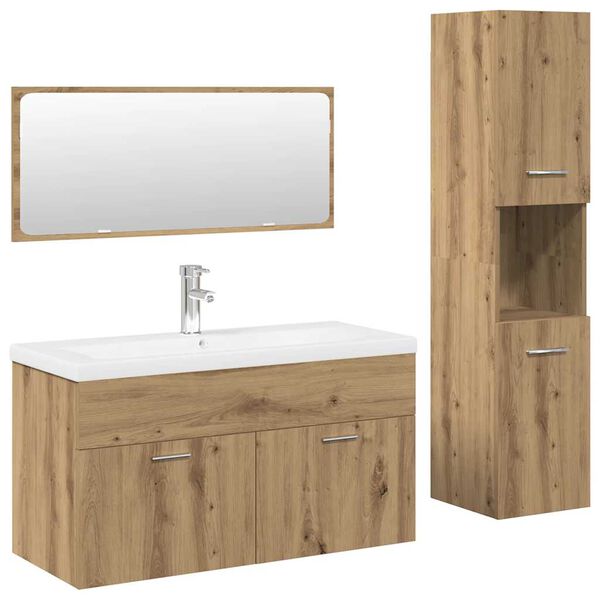 vidaXL Ensemble de meubles salle de bain 4 pcs bois d'ingénierie
