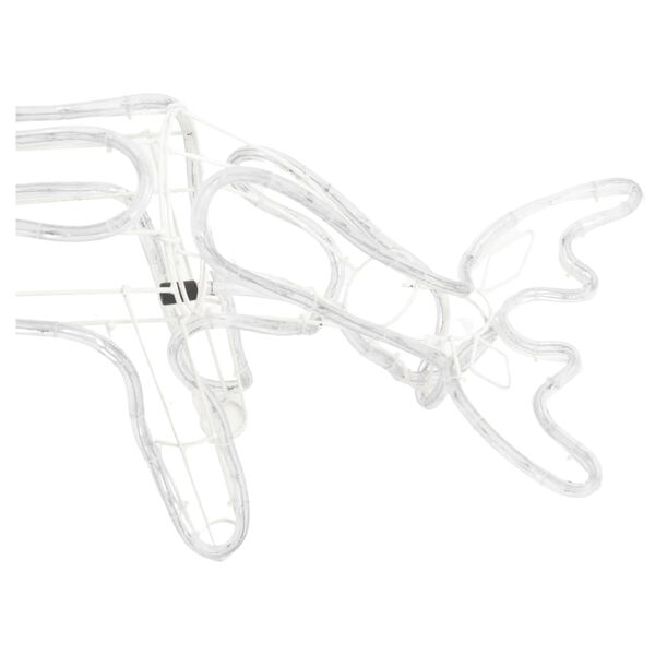 vidaXL Rennes de No&euml;l 3 pcs Blanc chaud 73x31x45 cm