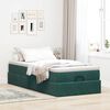 vidaXL Cadre de lit ottoman avec matelas vert fonc&eacute; 100x200 cm velours