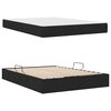 vidaXL Lit avec rangement et matelas Noir 140 x 200 cm Polyester