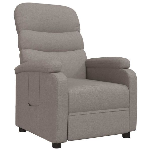 vidaXL Fauteuil inclinable Taupe Tissu