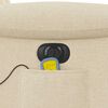 vidaXL Fauteuil inclinable de massage &eacute;lectrique Cr&egrave;me Tissu