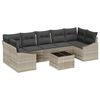 vidaXL Ensemble de Canap&eacute;s Gris clair 55 x 55 x 37 cm polyrotin