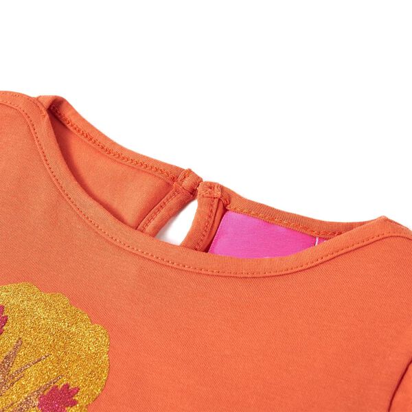 T-shirt enfants à manches longues orange brûlé 128