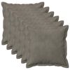 vidaXL Housse de coussin 6 pcs HOUTEN Gris clair 30 x 30 cm Velours