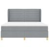 vidaXL Lit &agrave; ressorts avec matelas gris fonc&eacute; 90x190 cm Gris clair