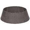 vidaXL Collier de sapin de No&euml;l Rond Gris Diam. 45 x 22 cm polyrotin