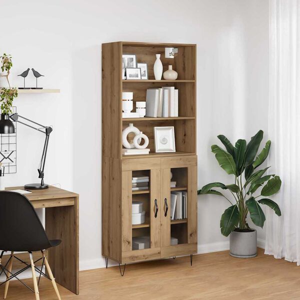 vidaXL Haut Armoire 2 pcs Ch&ecirc;ne artisanal Bois d'ing&eacute;nierie