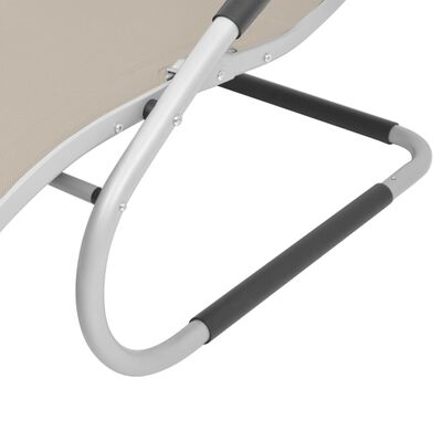 vidaXL Chaise longue avec oreiller Aluminium et textilène Crème