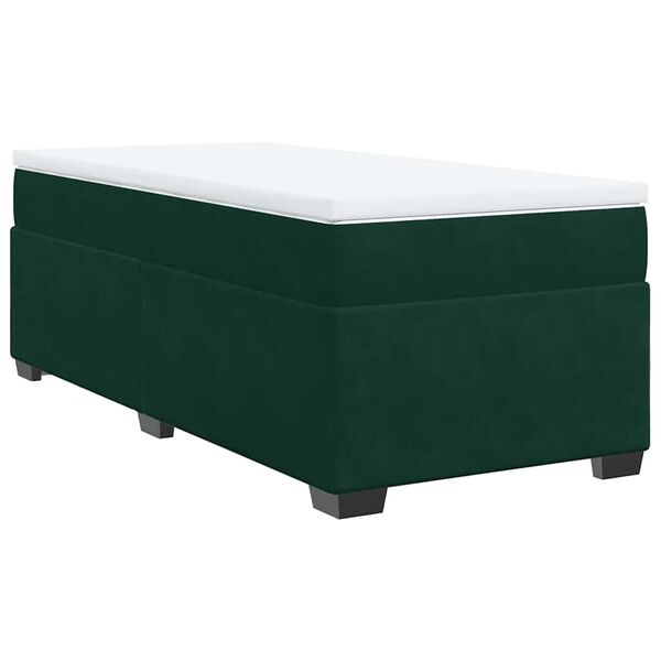 vidaXL Sommier &agrave; lattes de lit avec matelas Vert fonc&eacute; 90x190 cm