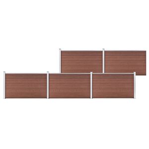 vidaXL Cl&ocirc;ture de jardin WPC 872x106 cm Marron