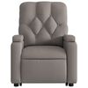 vidaXL Fauteuil inclinable de massage Taupe Tissu