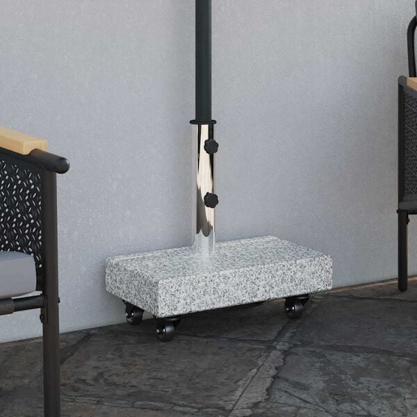 vidaXL Socle de parasol Granite rectangulaire 25 kg