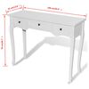 vidaXL Table de console et coiffeuse avec 3 tiroirs Blanc