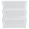 vidaXL Boîtes de rangement en plastique 3 pcs 10 L empilables