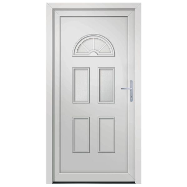 vidaXL Porte d'entr&eacute;e blanc 88x208 cm PVC