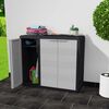 vidaXL Armoire de rangement de jardin avec 2 &eacute;tag&egrave;res Noir et gris