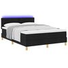 vidaXL Lit &agrave; ressort LED avec matelas avec LED Noir 140 x 200 cm tissu