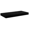 vidaXL &Eacute;tag&egrave;re murale flottante 2 pcs Noir brillant 60x23,5x3,8 cm MDF