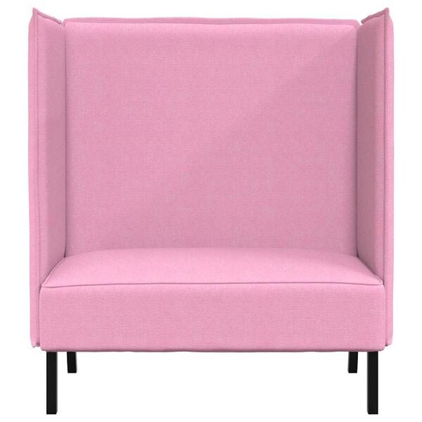 vidaXL Canap&eacute; &agrave; Haut Dossier 101cm Rose tissu