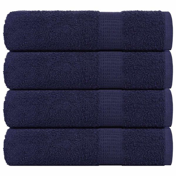 vidaXL Essuie-mains FROGN 4 pcs bleu marine 50x100 cm 360 g/m&sup2;