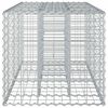 vidaXL Lit sur&eacute;lev&eacute; gabion Argent&eacute; 140 x 60 x 55 cm Acier galvanis&eacute;