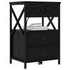 vidaXL Cabinet de chevet Ch&ecirc;ne noir 40 x 31 x 60 cm Bois d'ing&eacute;nierie