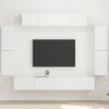 vidaXL Meuble TV 8 pcs Blanc