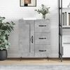 vidaXL Buffet gris b&eacute;ton 69,5x34x90 cm bois d'ing&eacute;nierie