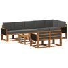 vidaXL Ensemble de canap&eacute;s d'ext&eacute;rieur 9 pc Naturel et Anthracite