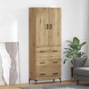 vidaXL Haut Armoire Montage mural Chêne artisanal 69,5 x 34 x 180 cm