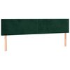 vidaXL T&ecirc;tes de lit 2 pcs Vert fonc&eacute; 100x5x78/88 cm Velours