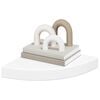 vidaXL &Eacute;tag&egrave;re d'angle flottante blanc 25x25x3,8 cm MDF