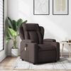vidaXL Fauteuil de massage inclinable Marron fonc&eacute; Tissu