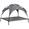 vidaXL Lit pour chien avec auvent anthracite tissu Oxford et acier