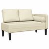 vidaXL Chaise longue avec coussins cr&egrave;me similicuir