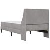 vidaXL Cadre de lit avec matelas Gris clair 90 x 190 cm Velours