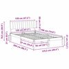 vidaXL Cadre de lit Marron et taupe 120 x 190 cm Bois massif en pin