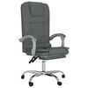vidaXL Fauteuil de massage inclinable de bureau Gris fonc&eacute; Tissu