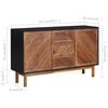vidaXL Buffet 115x35x70 cm Bois d'acacia massif et MDF