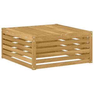 vidaXL Pouf d'Ext&eacute;rieur Bois d'Acacia Massif Blanc 79 x 79 x 37 cm