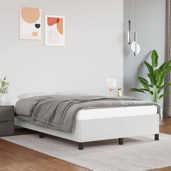 vidaXL Cadre de lit sans matelas blanc 120x200 cm similicuir