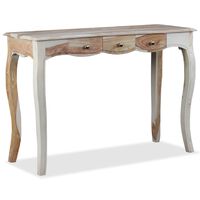 vidaXL Table console et 3 tiroirs Bois de Sesham massif 110x40x76 cm